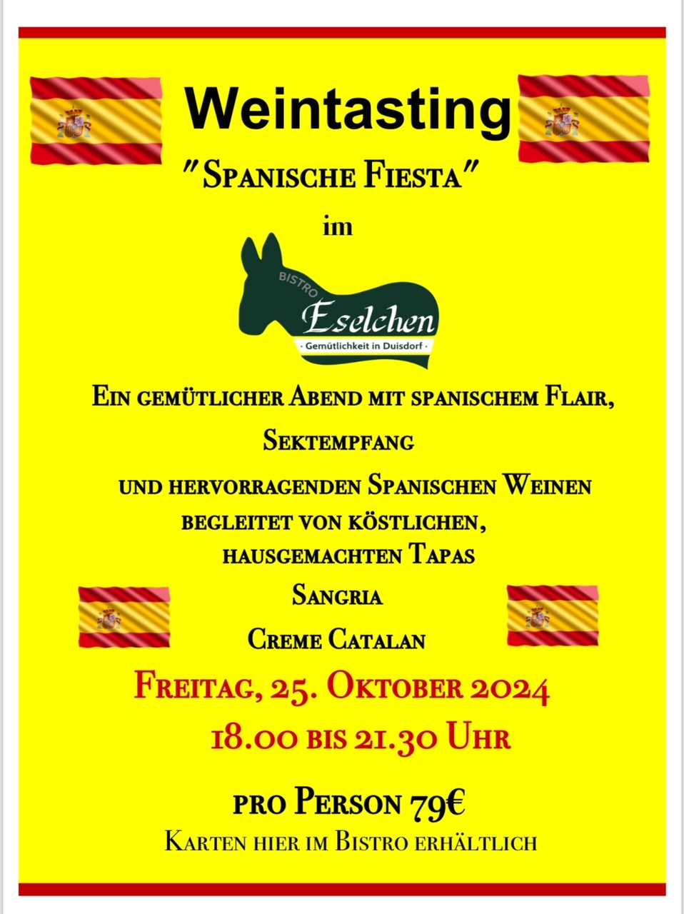 Weinprobe / Weintasting "Spanische Fiesta" 25.10.2024